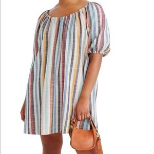 Madewell puff sleeve trapeze dress